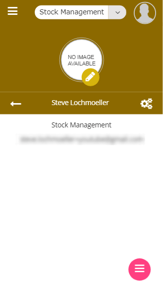 Mobile login screen